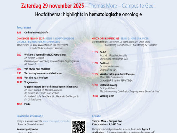 Uitnodiging Symposium Oncologie Kempen 2025